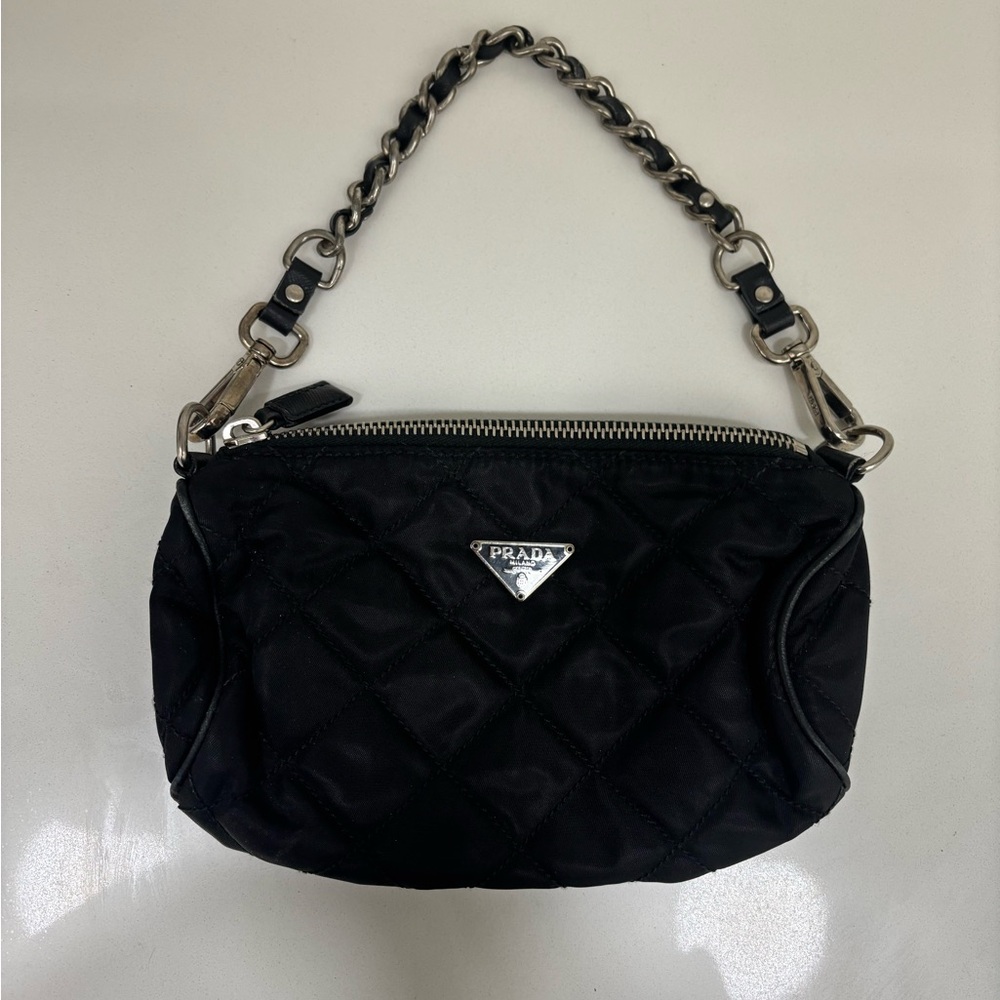 Prada Black Quilted Chain Bag